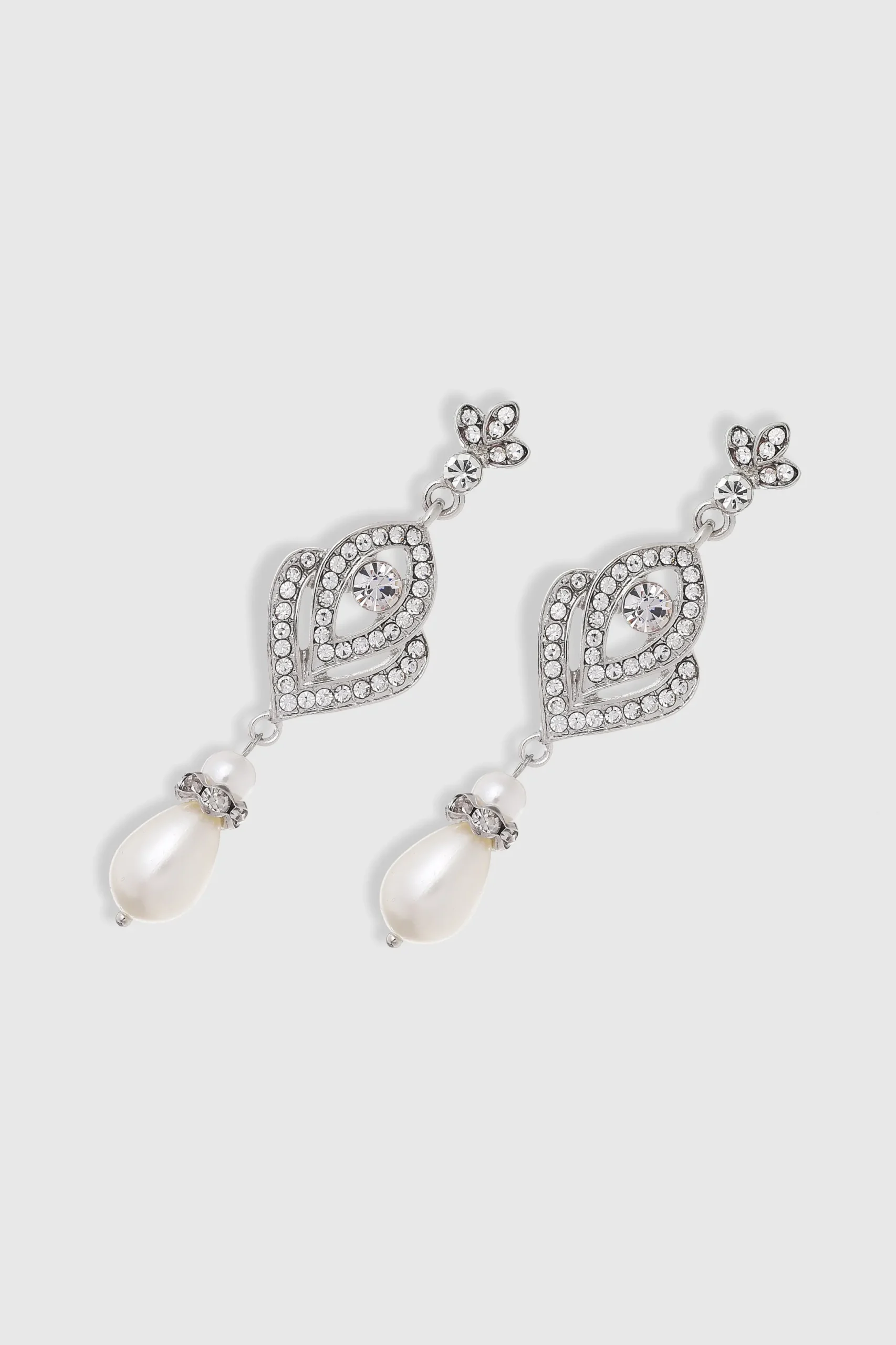 BABEYOND Earrings | Vintage<Art Deco Crystal Pearl Drop Earrings