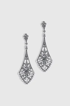 BABEYOND Earrings | Vintage<Art Deco Crystal Rhinestone Hollow Earrings