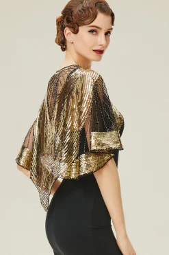 BABEYOND Shawls & Scarves | Vintage<Art Deco Sequin Beaded Flapper Shawl