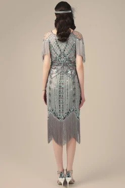 BABEYOND Flapper Dresses | Fringe<Art Deco Sparkle Fringe Flapper Dress