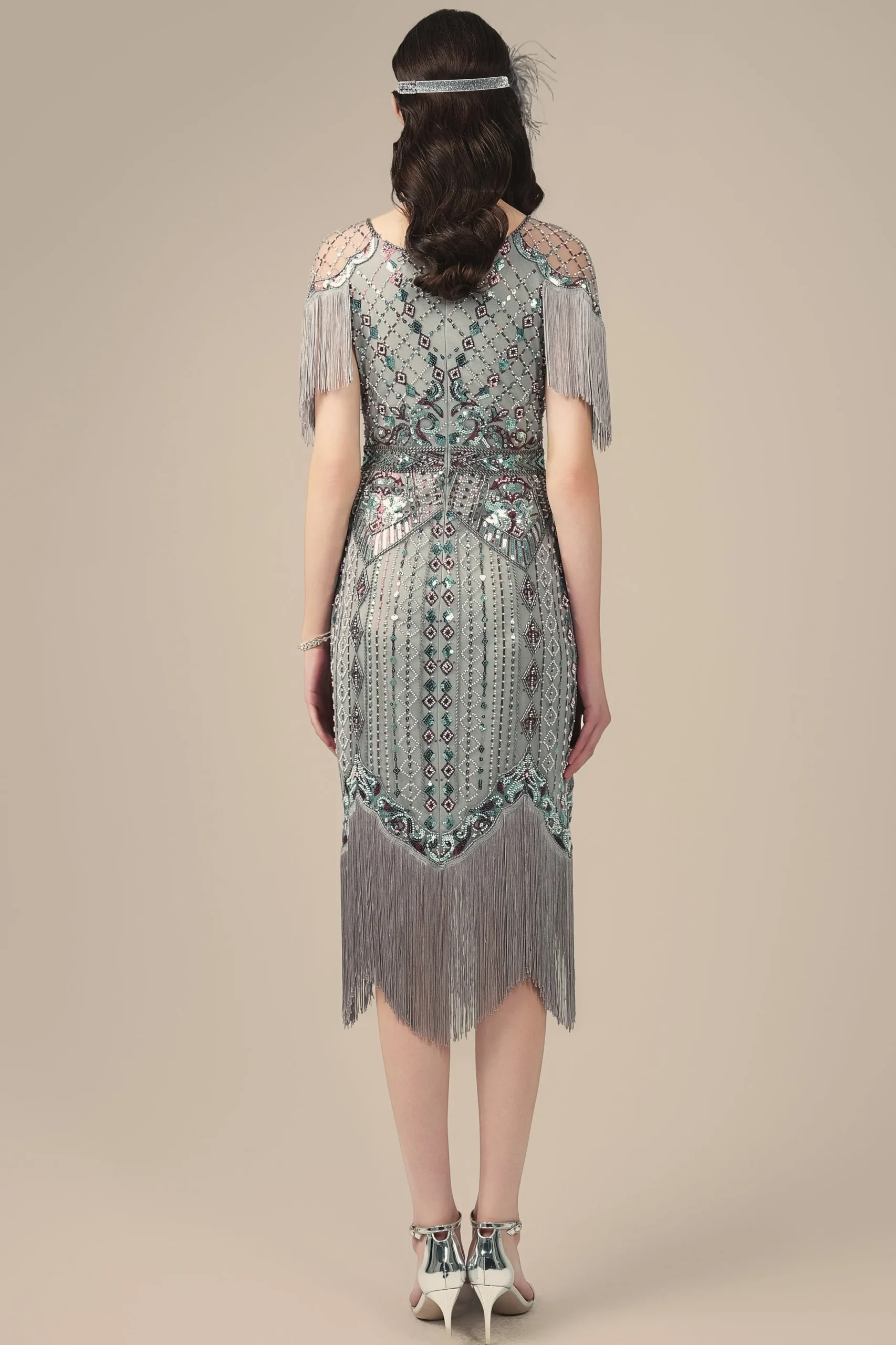 BABEYOND Flapper Dresses | Fringe<Art Deco Sparkle Fringe Flapper Dress