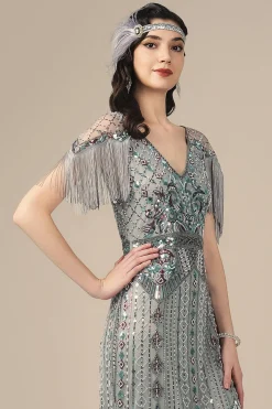 BABEYOND Flapper Dresses | Fringe<Art Deco Sparkle Fringe Flapper Dress