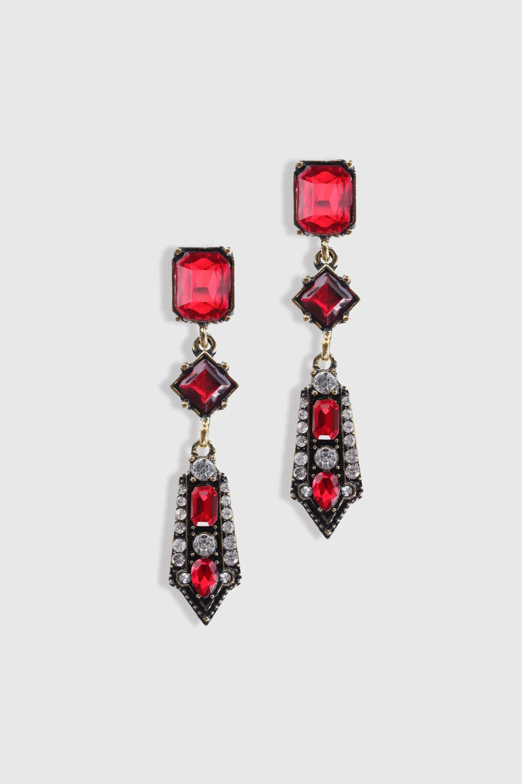 BABEYOND Earrings | Vintage<Art-Deco Rhinestone Studded Earrings
