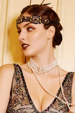 BABEYOND Feather | Chain<Assorted Gems Feather Headband