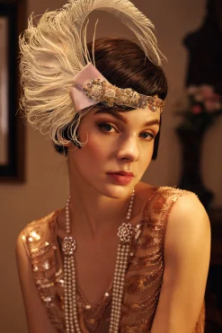 BABEYOND Feather | Feather<Assorted Gems Satin Headband