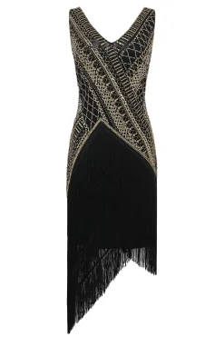 BABEYOND Flapper Dresses | Fringe<Asymmetrical Multi-Layered Fringe Flapper Dress