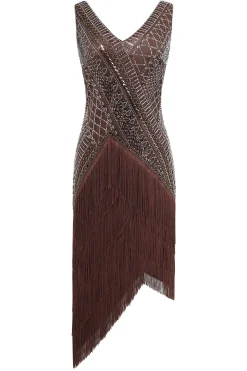 BABEYOND Flapper Dresses | Fringe<Asymmetrical Multi-Layered Fringe Flapper Dress