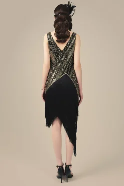 BABEYOND Flapper Dresses | Fringe<Asymmetrical Multi-Layered Fringe Flapper Dress