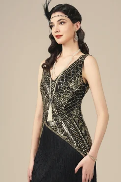 BABEYOND Flapper Dresses | Fringe<Asymmetrical Multi-Layered Fringe Flapper Dress