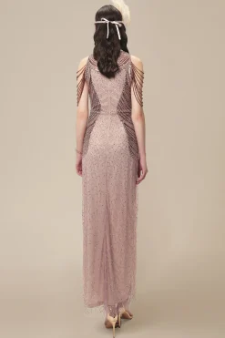 BABEYOND Evening Dresses | Sequin<Beaded Chain Sleeve Ombre Evening Gown