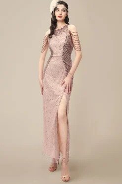 BABEYOND Evening Dresses | Sequin<Beaded Chain Sleeve Ombre Evening Gown