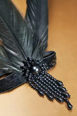 BABEYOND Feather | Feather<Beaded Feather Shimmer Hairband