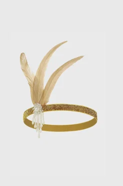 BABEYOND Feather | Feather<Beaded Feather Shimmer Hairband