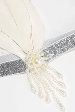 BABEYOND Feather | Feather<Beaded Feather Shimmer Hairband