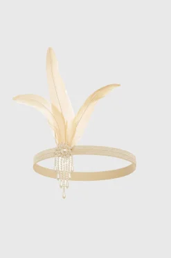 BABEYOND Feather | Feather<Beaded Feather Shimmer Hairband
