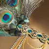 BABEYOND Chain | Feather<Beaded Peacock Feather Headband