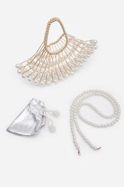 BABEYOND Handbags | Pearl<Beaded Pearl Scallop Shape Handbag