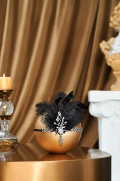 BABEYOND Feather | Chain<Beaded Rhinestone Tassel Feather Headpiece