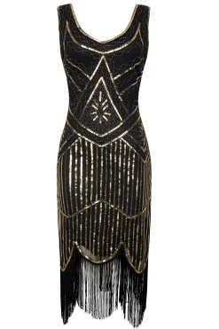 BABEYOND Flapper Dresses | Fringe<Beaded Sequin Fringe Prom Party Dress