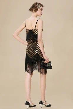 BABEYOND Plus Size<Beaded Sequin V-Neck Mini Plus Size Dress