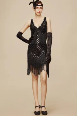 BABEYOND Wedding Dresses | Wedding<Beaded Sequin V-Neck Mini Slip Dress