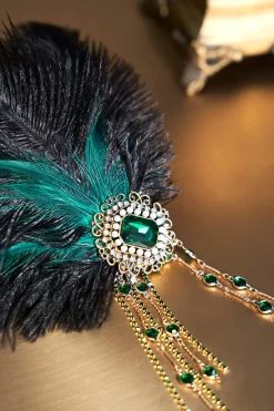 BABEYOND Chain | Feather<Beads Studded Tinted Feather Headband