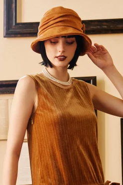 BABEYOND Hats<Bow-Trimmed Wide Brim Bucket Hat