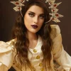 BABEYOND Halo Crown<Brilliant Rose Hollow Mary Halo Headband