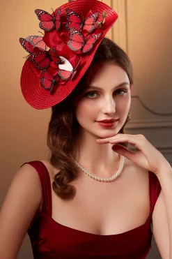 BABEYOND Fascinators<Butterfly Derby Wide Brim Fascinator