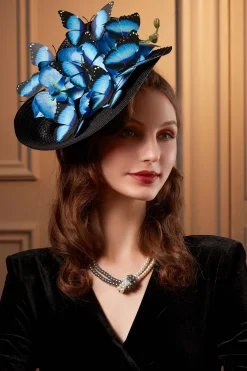 BABEYOND Fascinators<Butterfly Derby Wide Brim Fascinator