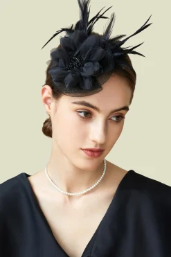 BABEYOND Fascinators<Cambric Tea Party Feather Fascinator