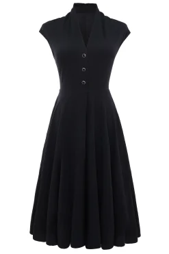 BABEYOND Formal Dresses | Day Dresses<Cap Sleeve Shirtwaist V Neck Dress