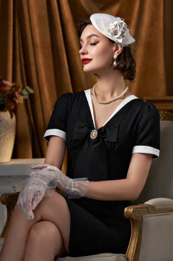 BABEYOND Fascinators | Lady<Classic Pillbox Flower Mesh Fascinator