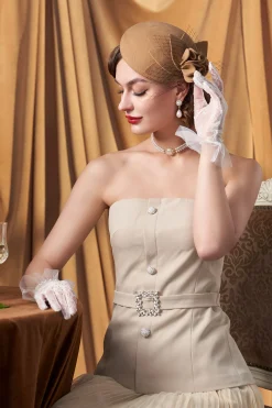 BABEYOND Fascinators | Lady<Classic Pillbox Flower Mesh Fascinator