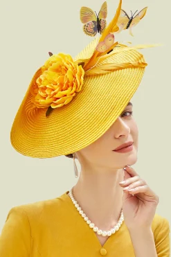 BABEYOND Fascinators<Classic Vintage Wide Brim Fascinator