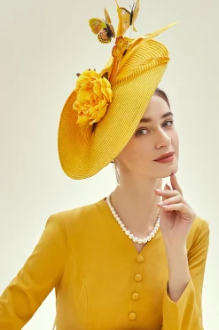 BABEYOND Fascinators<Classic Vintage Wide Brim Fascinator