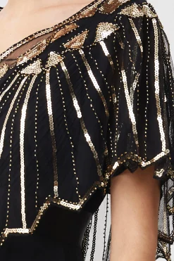 BABEYOND Shawls & Scarves | Vintage<Classy Geometric Sequin Sheer Shawl