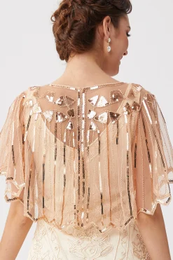 BABEYOND Shawls & Scarves | Vintage<Classy Geometric Sequin Sheer Shawl