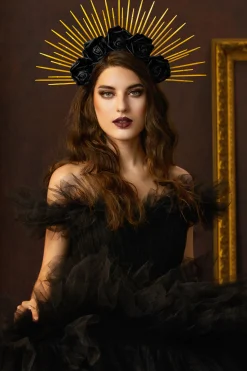 BABEYOND Halo Crown<Classy Rose Spiked Sunburst Goddess Halo Crown