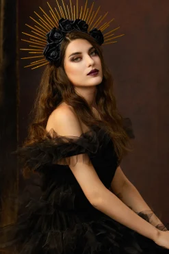 BABEYOND Halo Crown<Classy Rose Spiked Sunburst Goddess Halo Crown