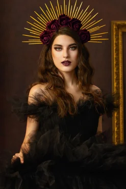 BABEYOND Halo Crown<Classy Rose Spiked Sunburst Goddess Halo Crown