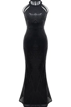 BABEYOND Evening Dresses | Formal Dresses<Crew Neck Low Back Beaded Sequin Dress