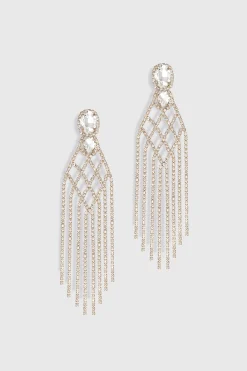 BABEYOND Earrings | Rhinestone<Crystal Beaded Crisscross Statement Earrings