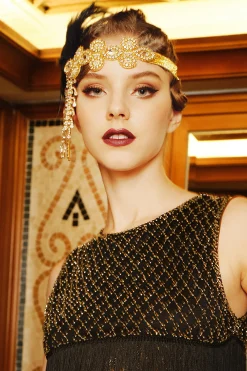 BABEYOND Feather | Rhinestone<Crystal Beaded Feather Headband