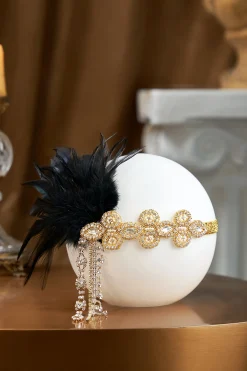 BABEYOND Feather | Rhinestone<Crystal Beaded Feather Headband