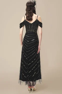 BABEYOND Evening Dresses | Sequin<Dazzling Cold-Shoulder Sequin Evening Gown