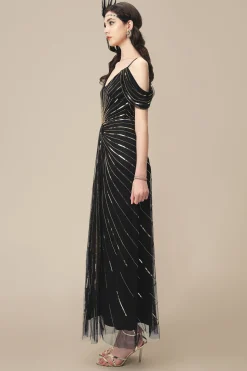 BABEYOND Evening Dresses | Sequin<Dazzling Cold-Shoulder Sequin Evening Gown