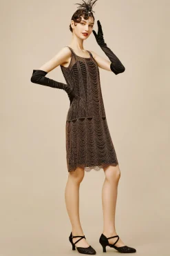 BABEYOND Plus Size<Decadent Draped Flapper Plus Size Dress