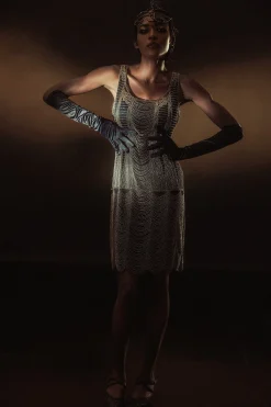 BABEYOND Plus Size<Decadent Draped Flapper Plus Size Dress