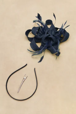 BABEYOND Fascinators<Delicate Ribbon Knot Feather Fascinator